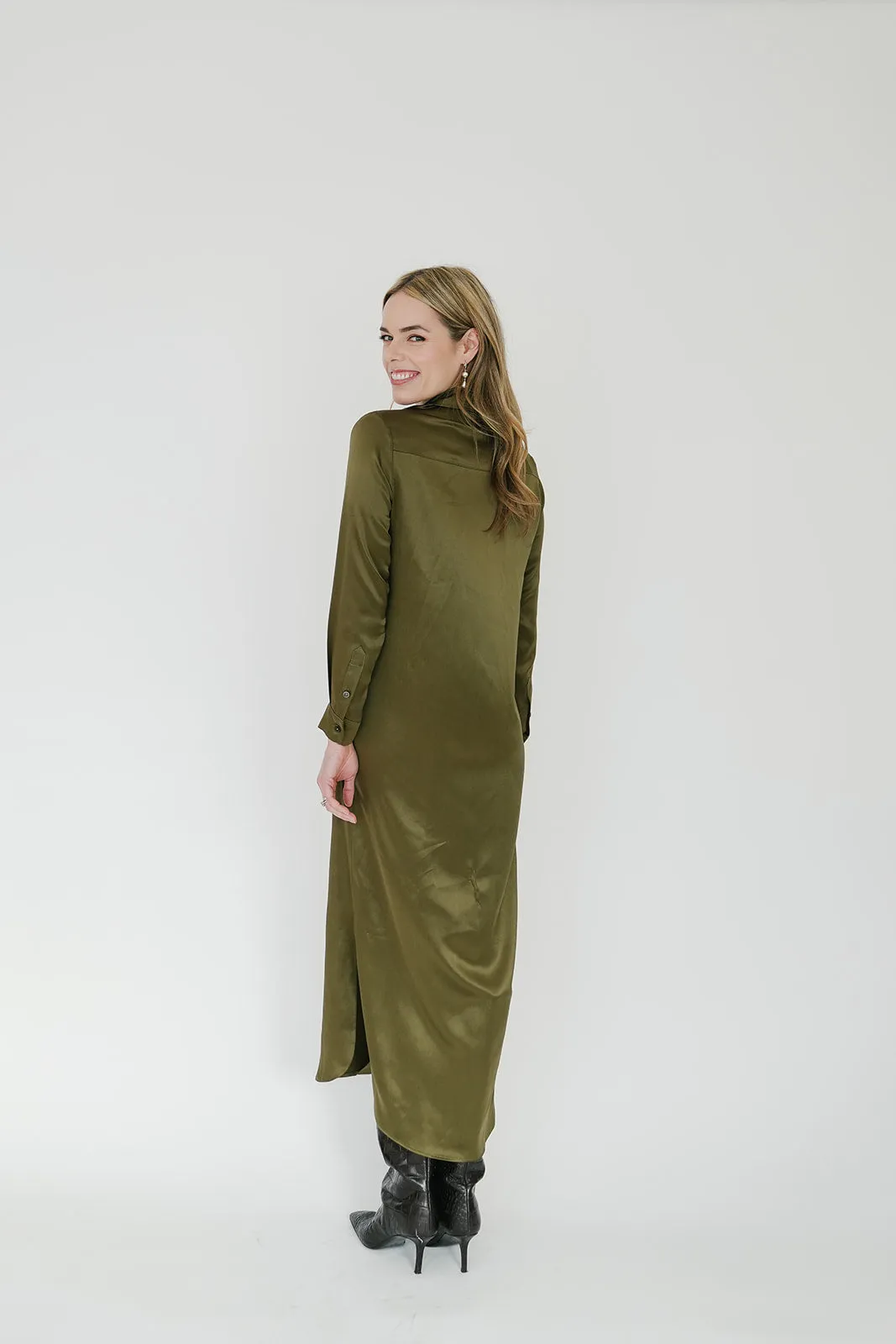 Serena Dress in Olive