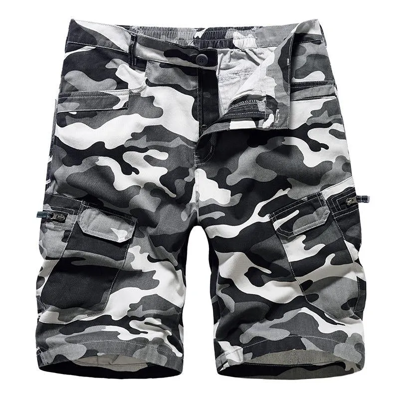 Short cargo multi-poches zippé vintage