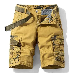 Short Cargo à Panneau Camo Pour Homme (Ceinture Exclue)