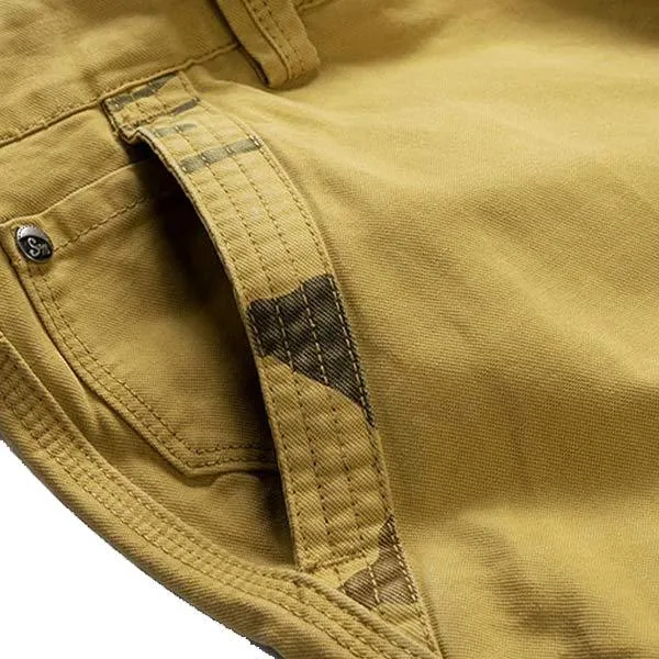 Short Cargo à Panneau Camo Pour Homme (Ceinture Exclue)