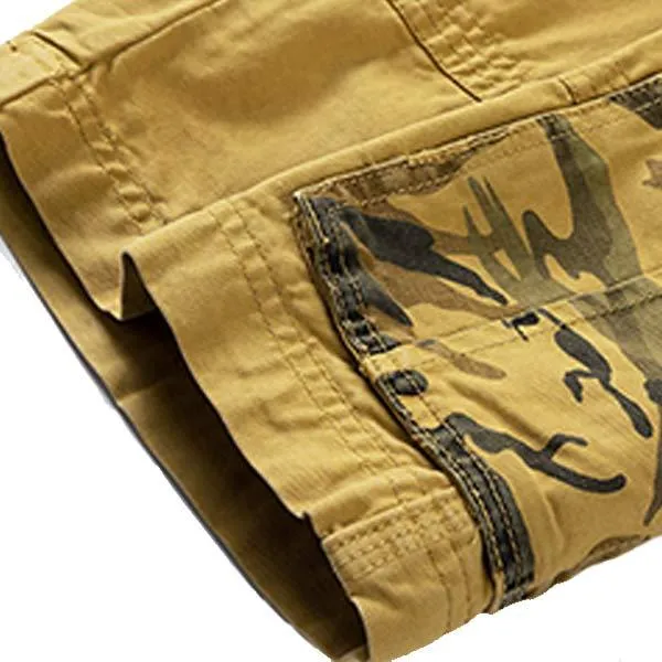 Short Cargo à Panneau Camo Pour Homme (Ceinture Exclue)