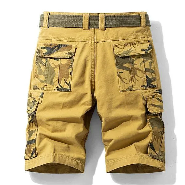 Short Cargo à Panneau Camo Pour Homme (Ceinture Exclue)