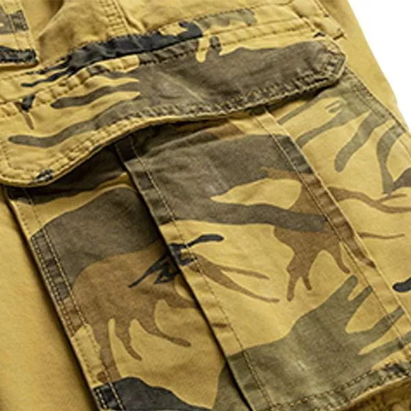Short Cargo à Panneau Camo Pour Homme (Ceinture Exclue)