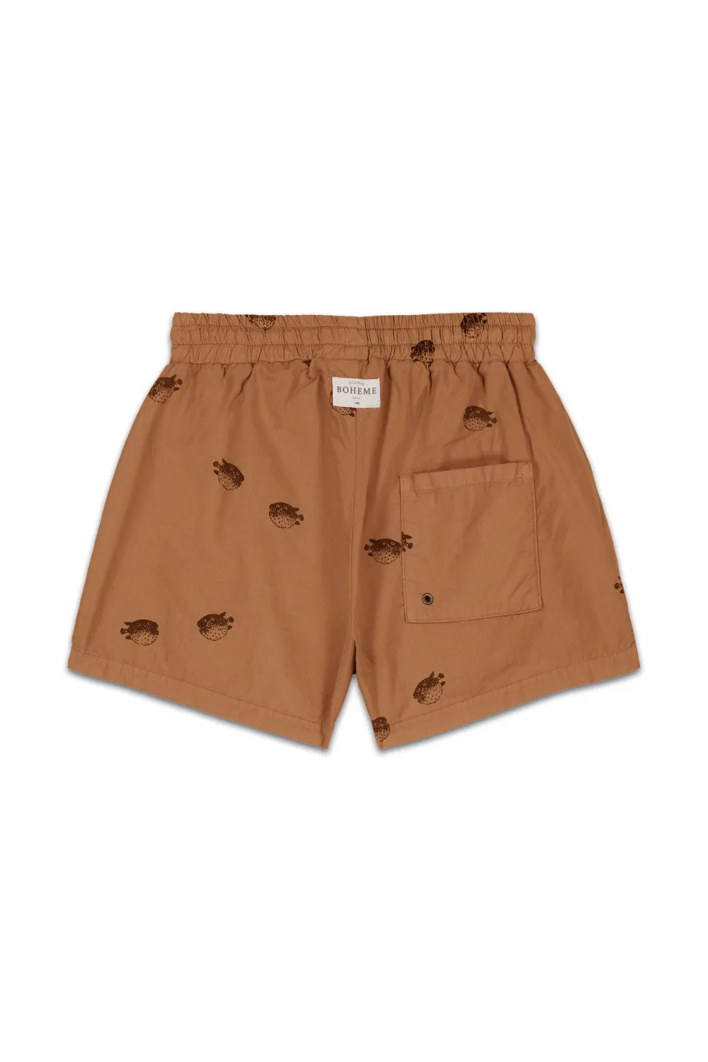 Short de Bain Chico Poisson Boule Indian Tan Brun