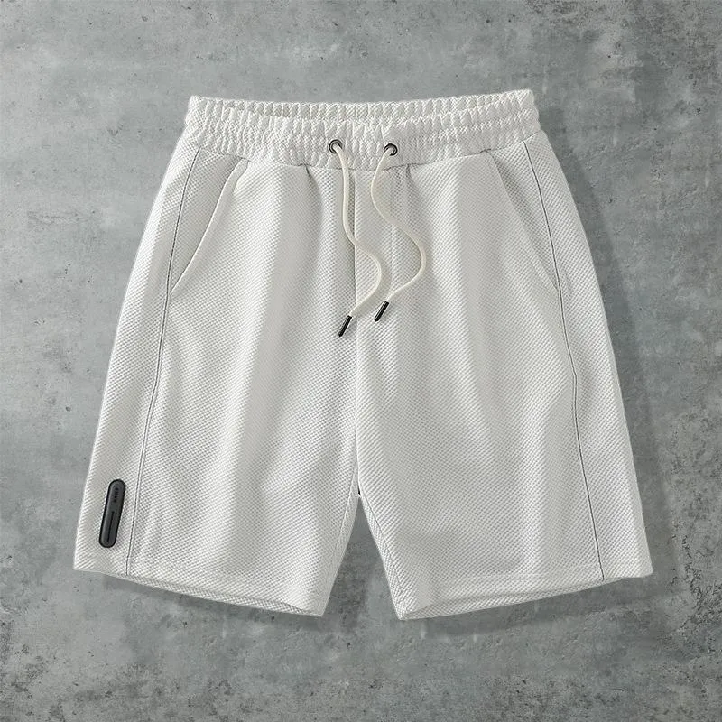 Short de plage vintage ample gaufré