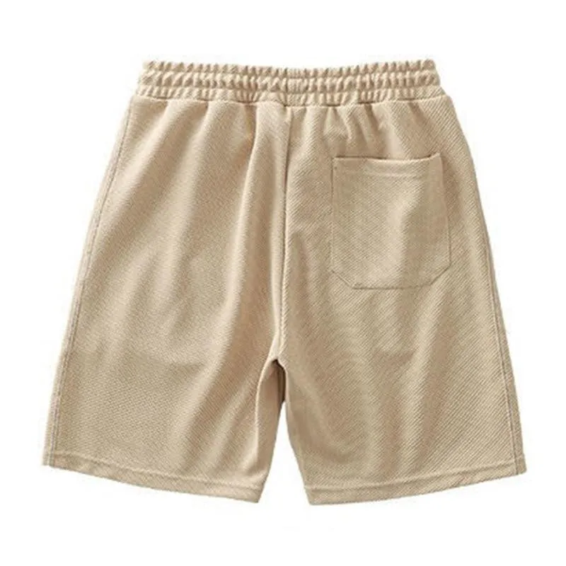 Short de plage vintage ample gaufré