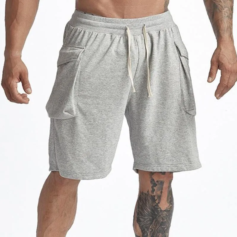 Short de sport vintage multi-poches pour homme