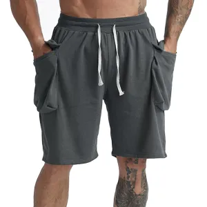 Short de sport vintage multi-poches pour homme