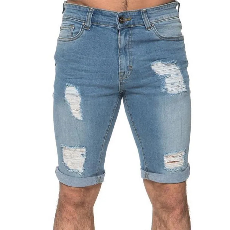 Short en jean déchiré style vintage