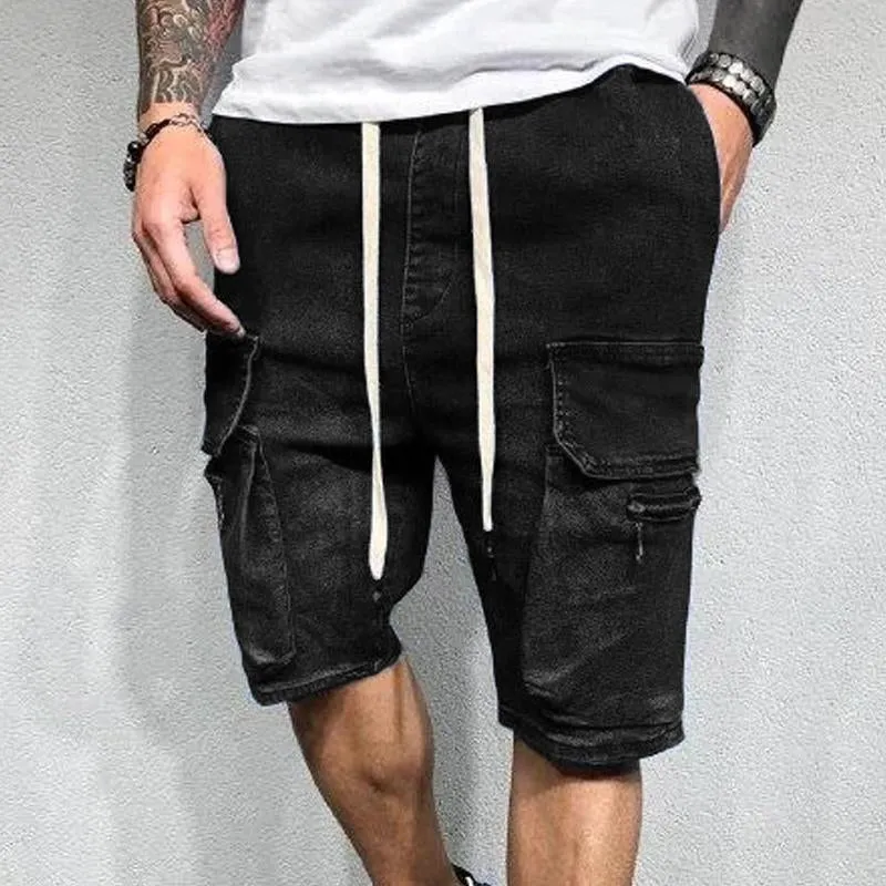 Short en jean de travail décontracté vintage
