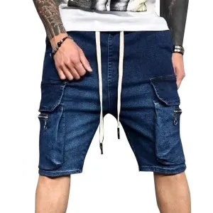 Short en jean de travail décontracté vintage