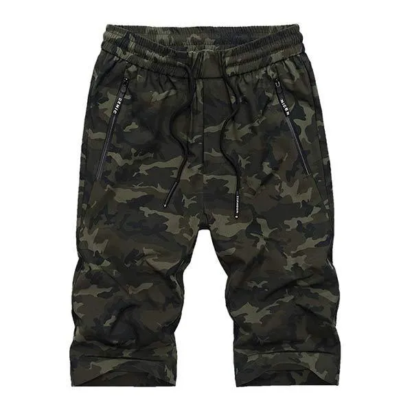 Short Élastique Camo pour Homme Vintage