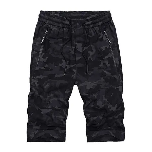 Short Élastique Camo pour Homme Vintage