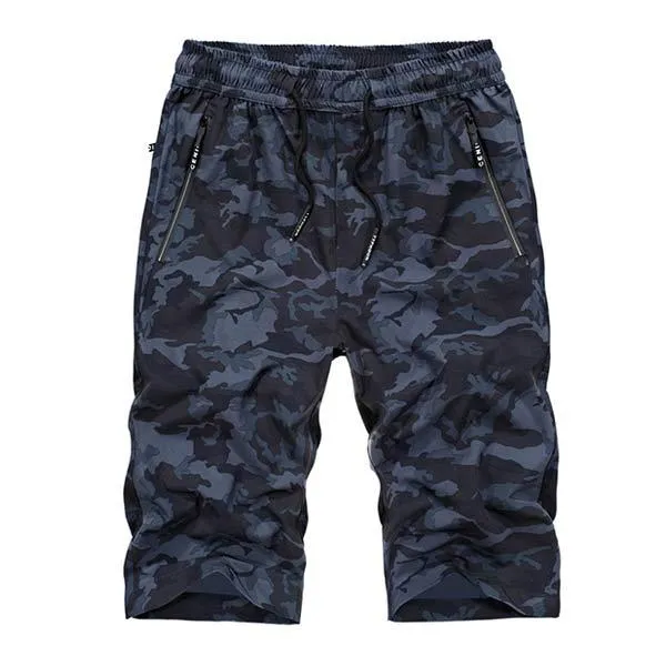 Short Élastique Camo pour Homme Vintage