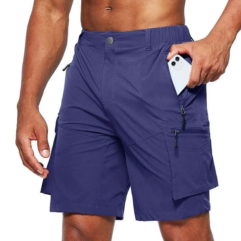 Short vintage multi-poches à séchage rapide