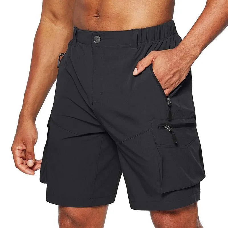 Short vintage multi-poches à séchage rapide