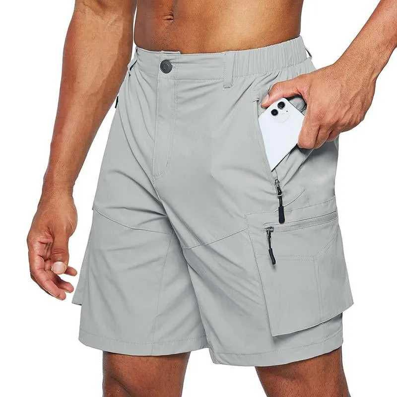 Short vintage multi-poches à séchage rapide