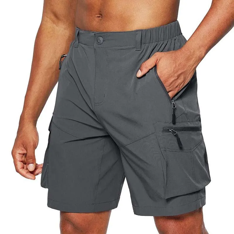 Short vintage multi-poches à séchage rapide