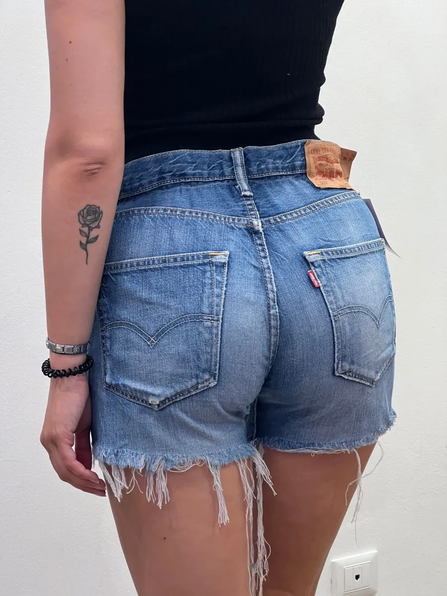 Shorts Levi's Vintage denim a caramella con strappi