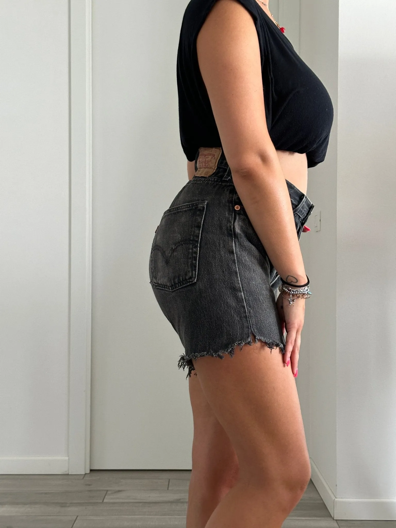 Shorts Levi's Vintage denim sfrangiati a caramella
