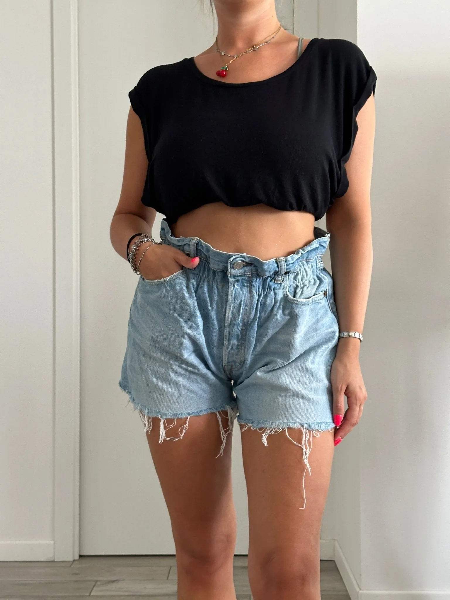 Shorts Levi's Vintage denim sfrangiati a caramella