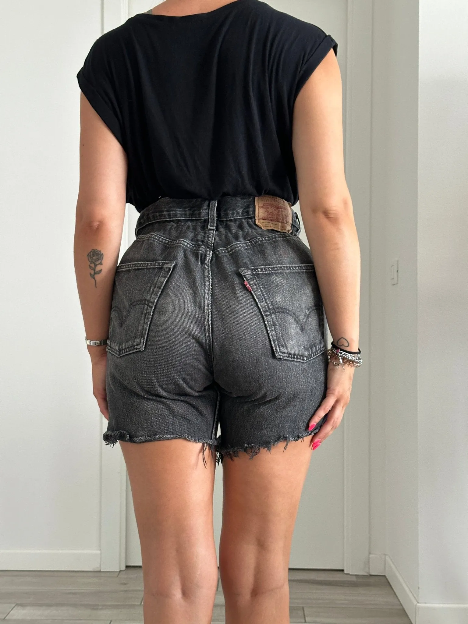Shorts Levi's Vintage denim sfrangiati a caramella