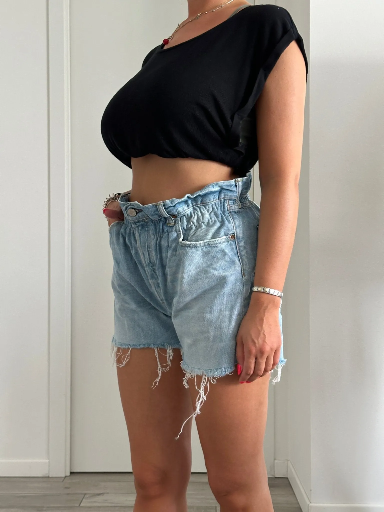 Shorts Levi's Vintage denim sfrangiati a caramella