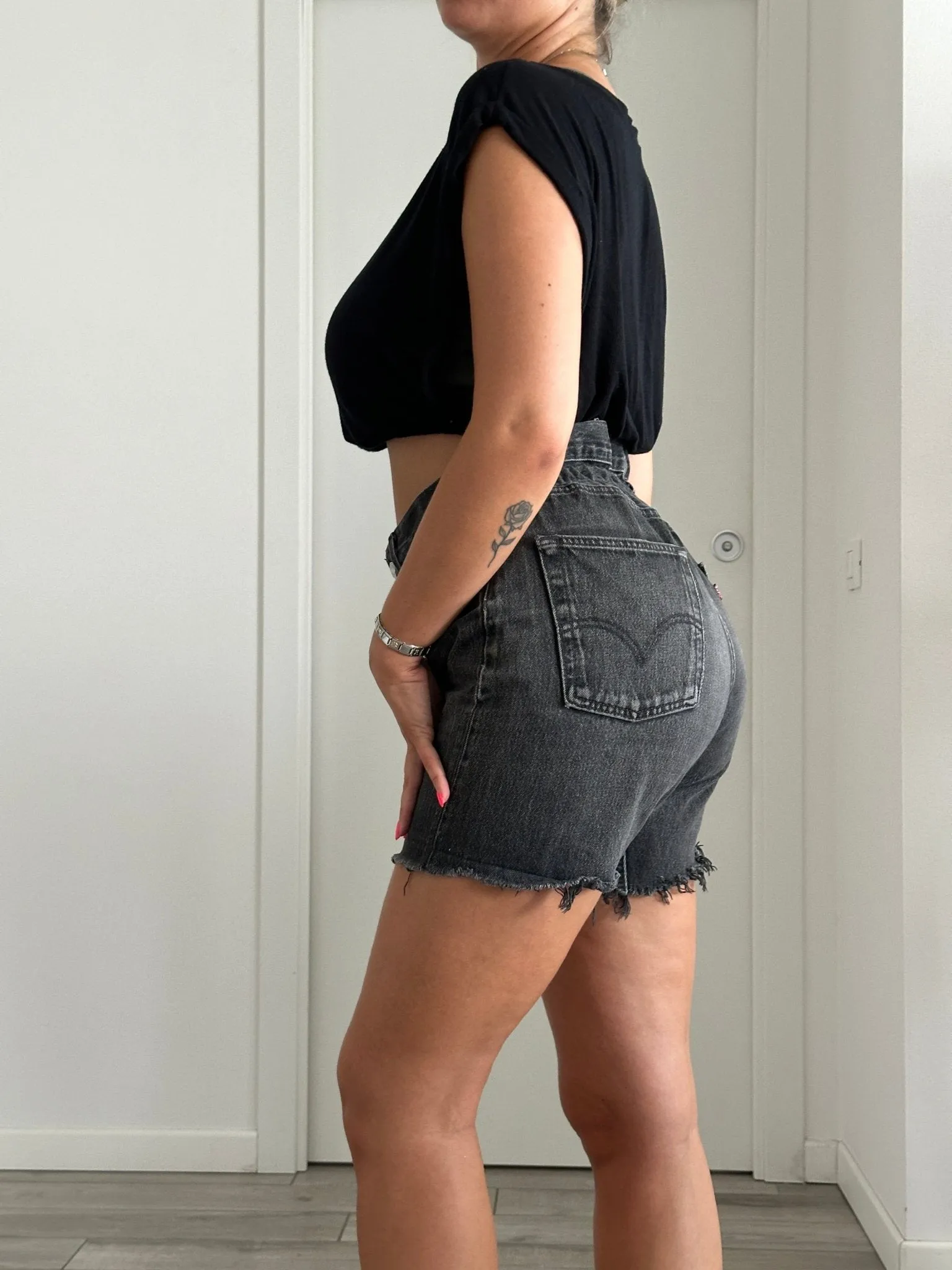 Shorts Levi's Vintage denim sfrangiati a caramella
