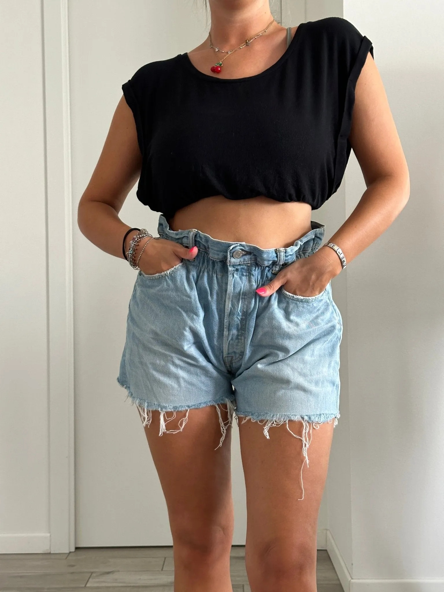 Shorts Levi's Vintage denim sfrangiati a caramella