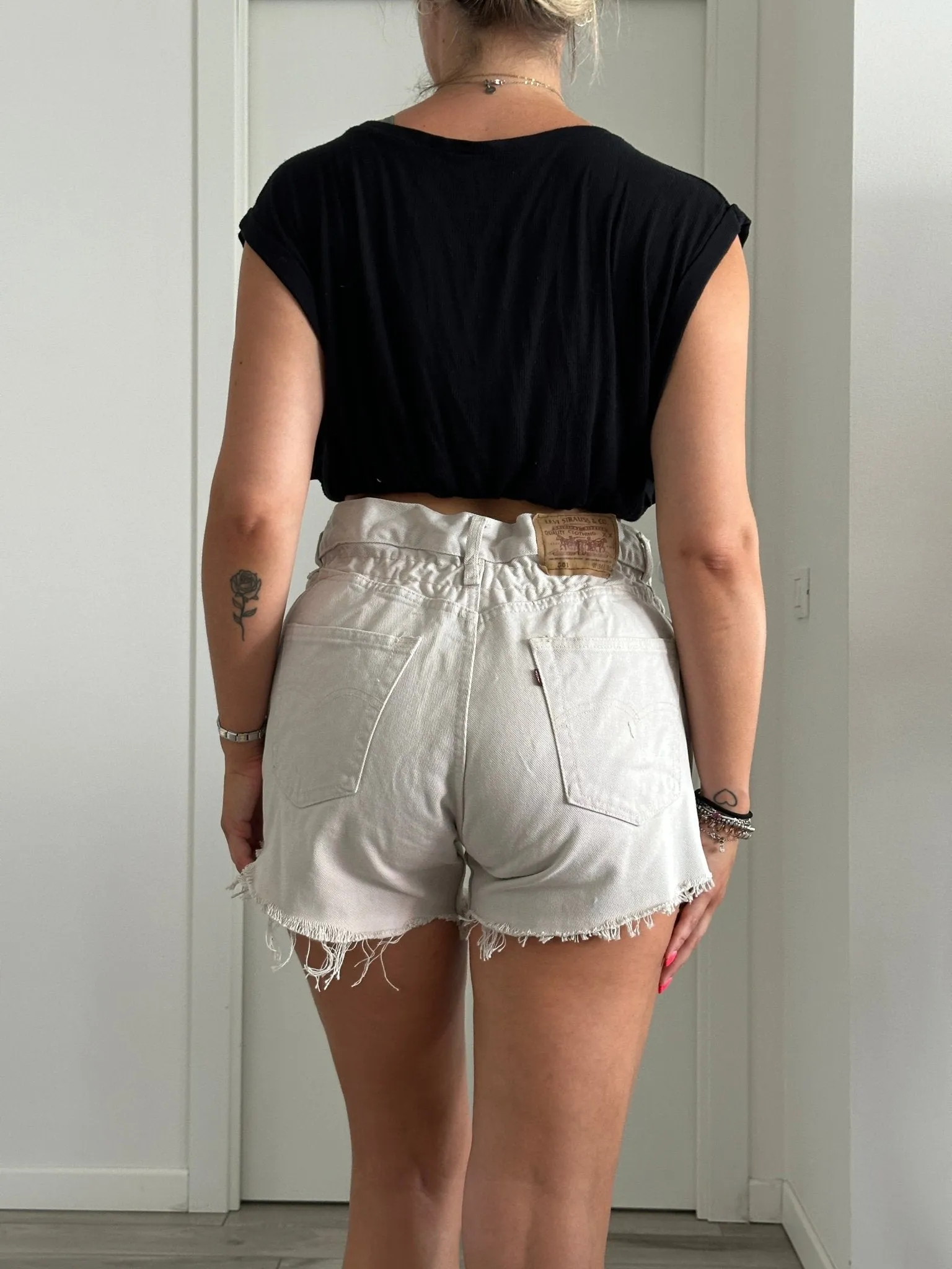 Shorts Levi's Vintage denim sfrangiati a caramella