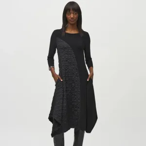 Silky Knit And Jacquard Handkerchief Dress by Joseph Ribkoff- Iguana
