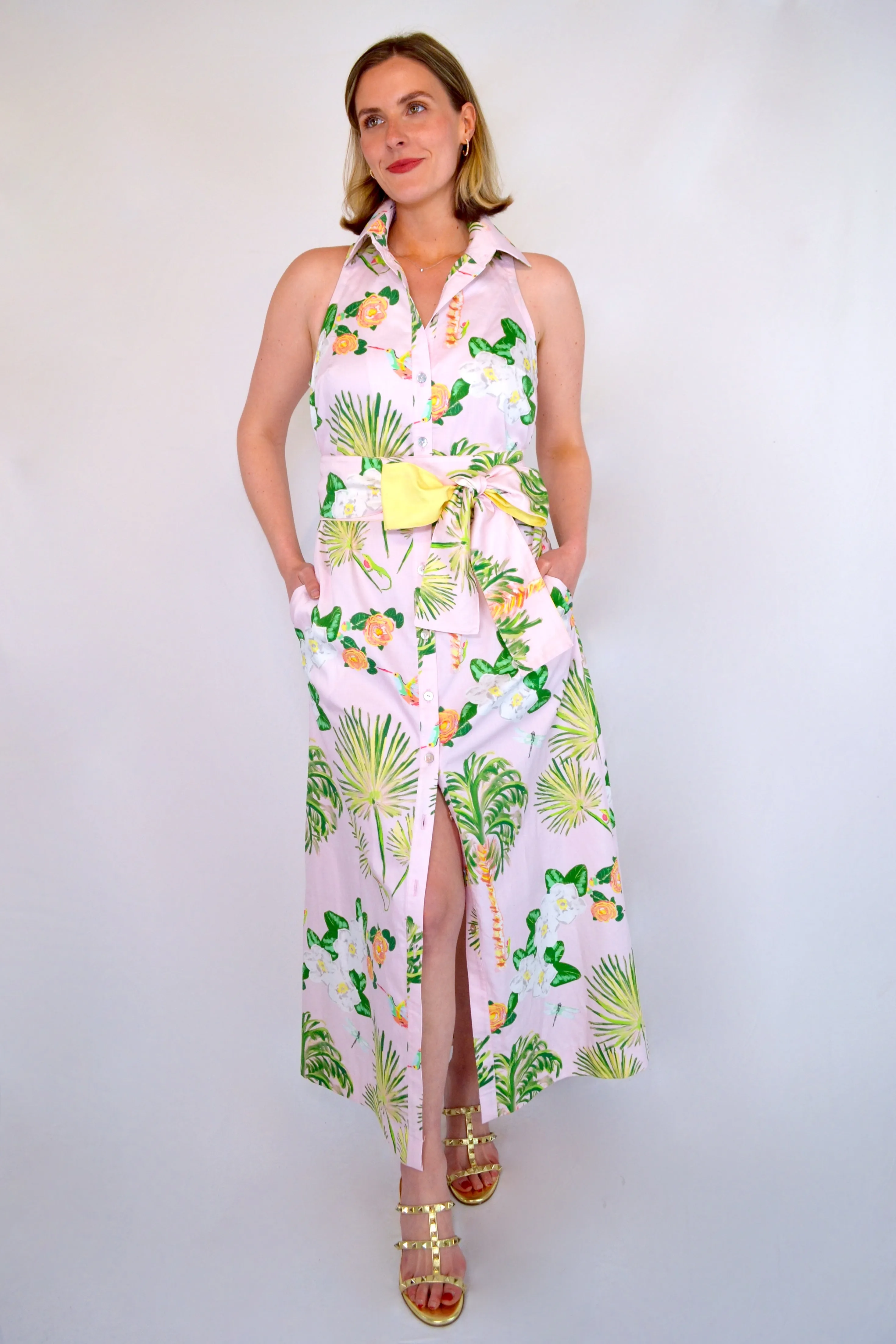 Sleeveless Huntington in Pink Tropical