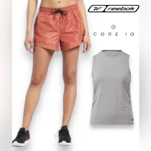 SMALL NWT BUNDLE Reebok &amp; Core 10 Women's Activchill Fitted Tank &amp; Woven Shorts