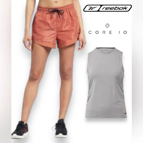 SMALL NWT BUNDLE Reebok &amp; Core 10 Women's Activchill Fitted Tank &amp; Woven Shorts