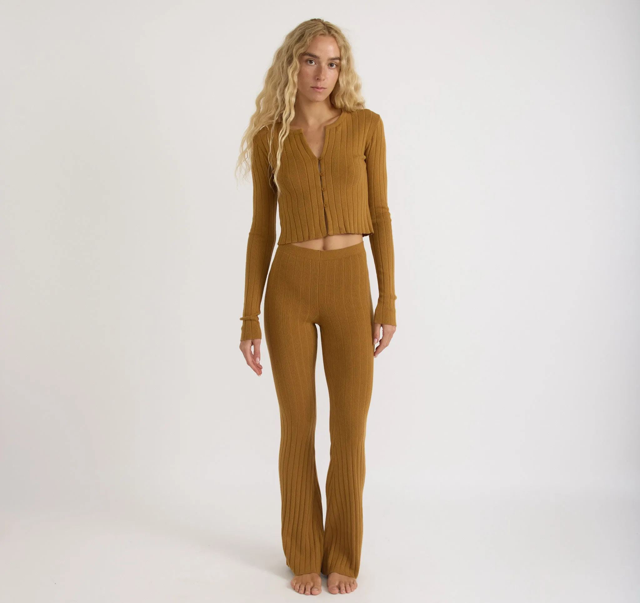 Soft Knit Rib Crop Cardigan