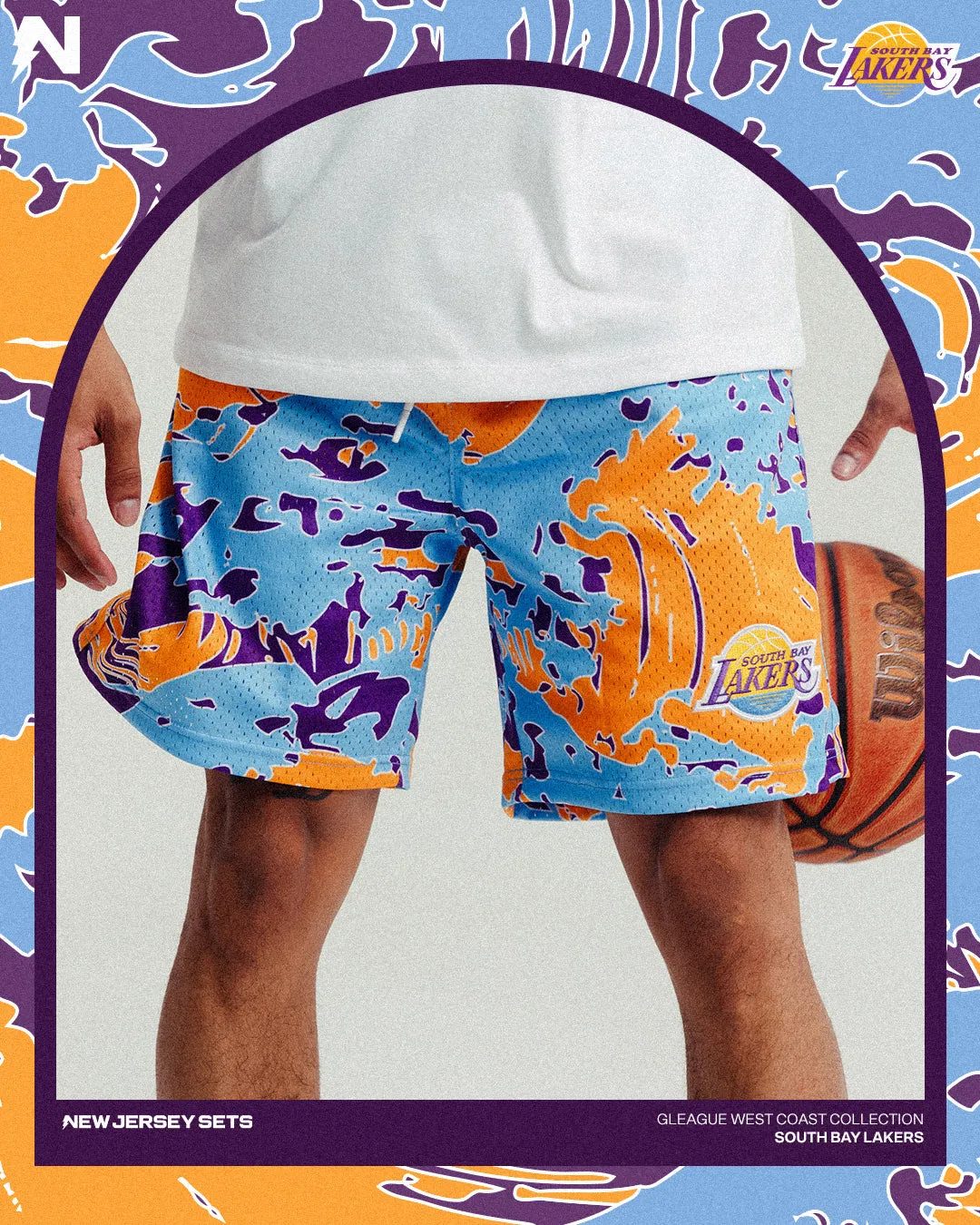 South Bay Lakers x NJS Mesh Shorts