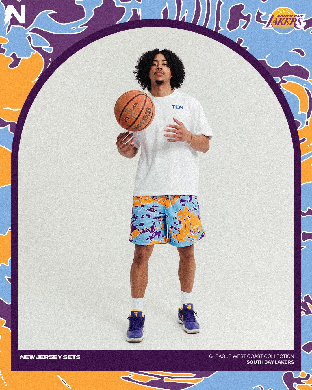 South Bay Lakers x NJS Mesh Shorts