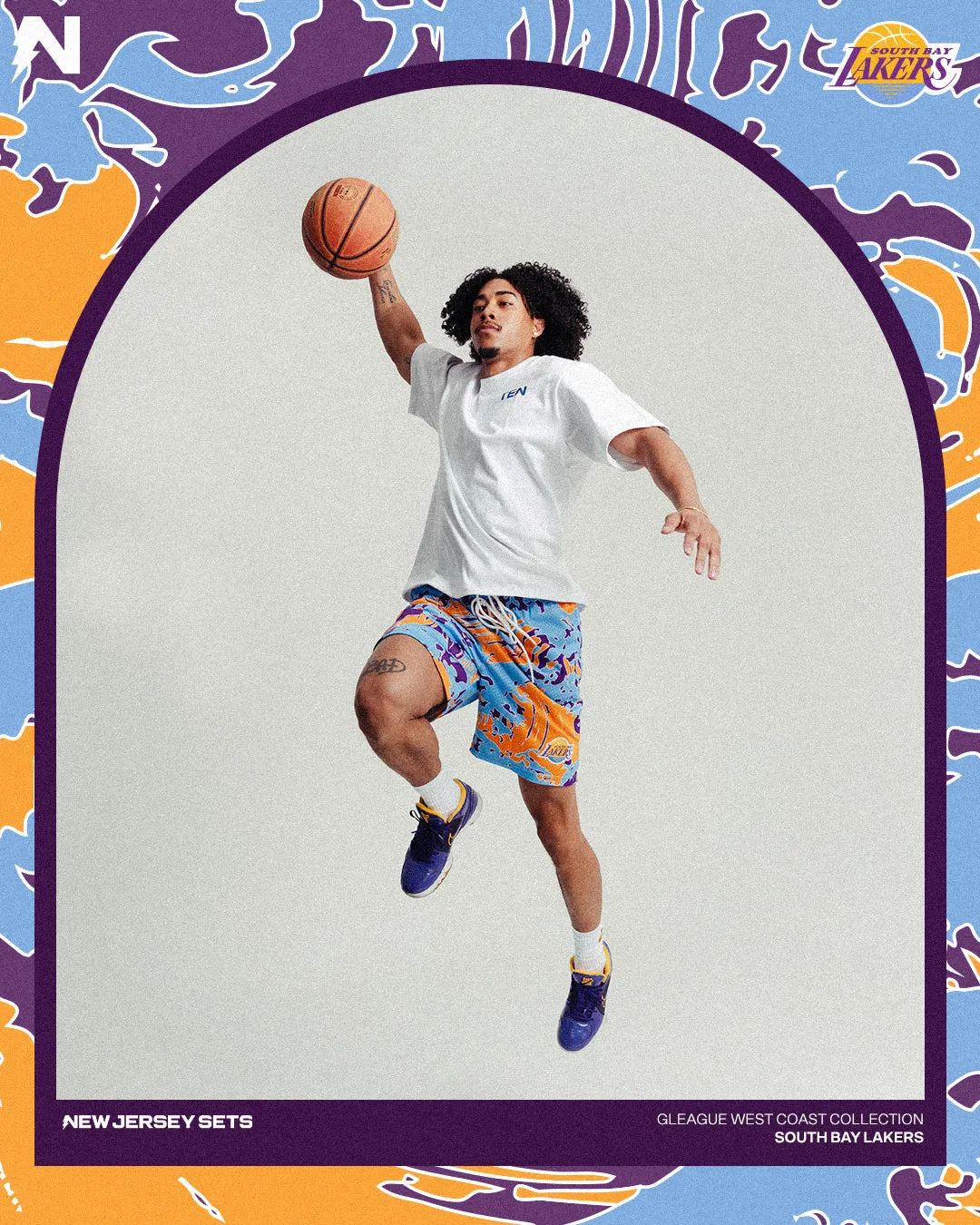 South Bay Lakers x NJS Mesh Shorts