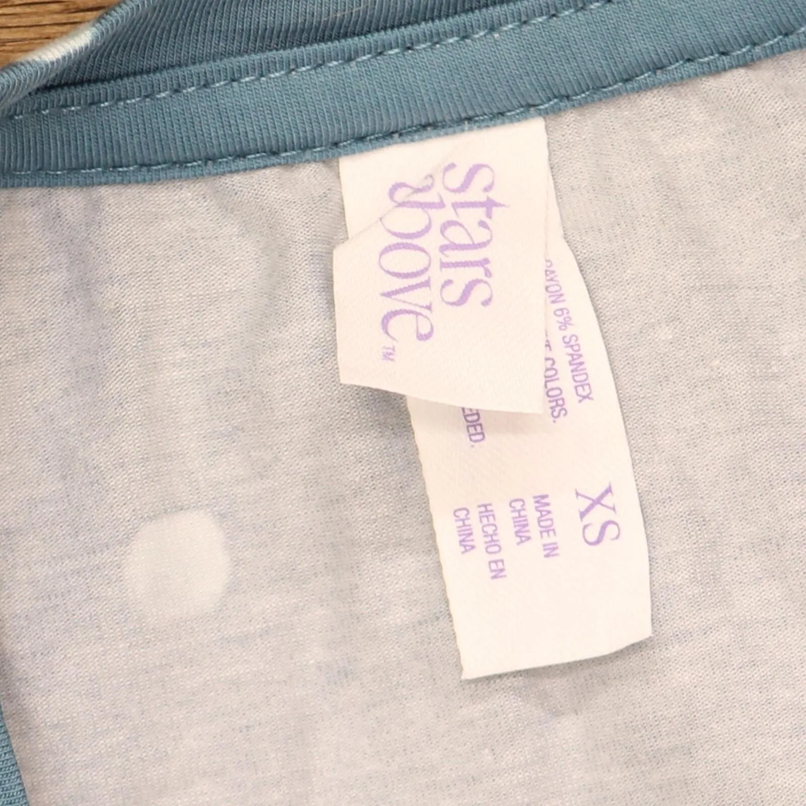 Stars Above Womens Knit Stretch Pajama Sleep Set 1629E Blue Polka Dot XS