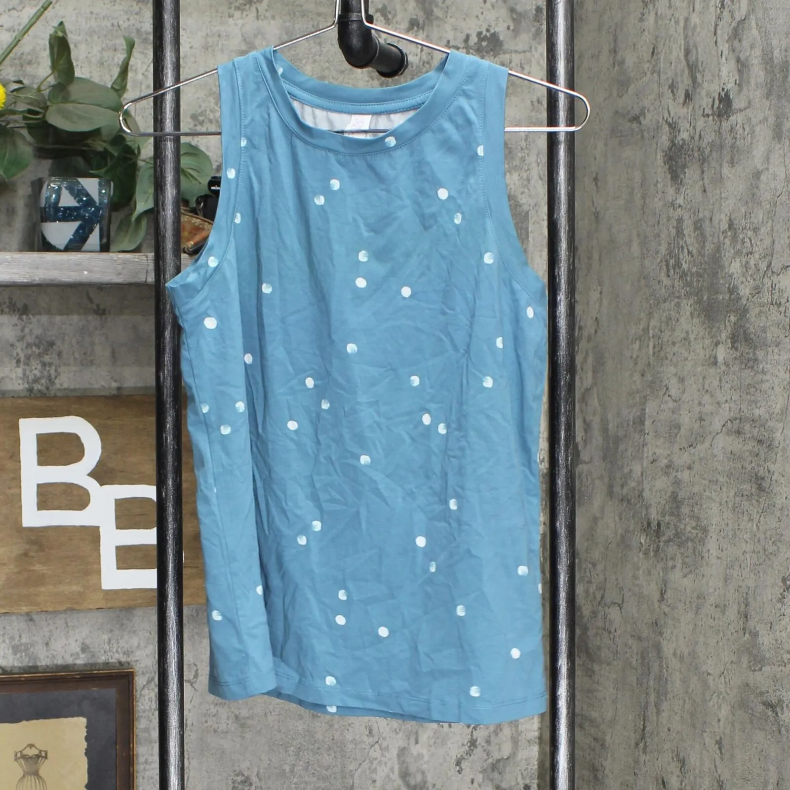 Stars Above Womens Knit Stretch Pajama Sleep Set 1629E Blue Polka Dot XS