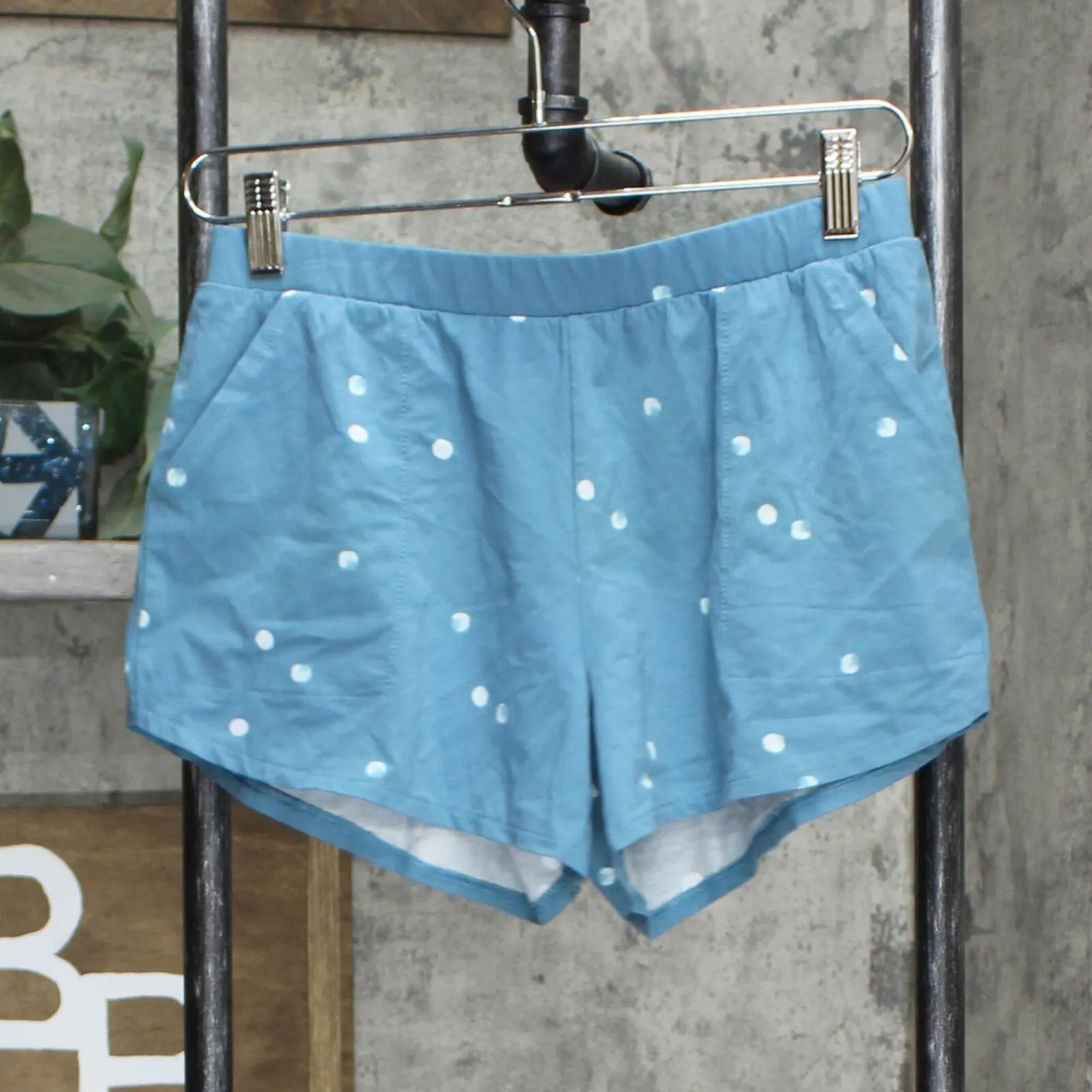 Stars Above Womens Knit Stretch Pajama Sleep Set 1629E Blue Polka Dot XS