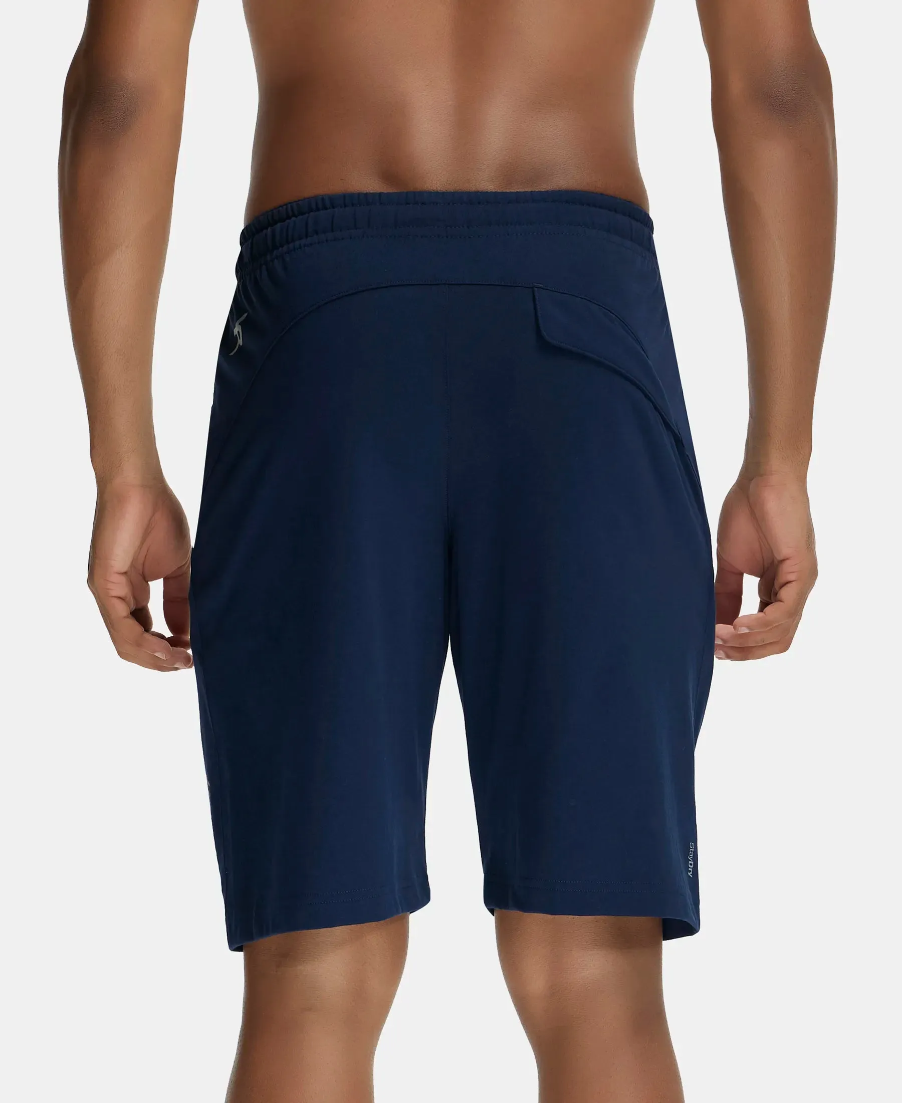 Super Combed Cotton Rich Shorts with StayFresh Treatment - Navy