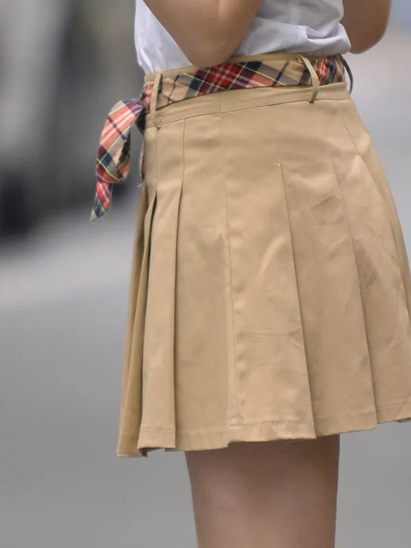 swing in campus pleated skirt