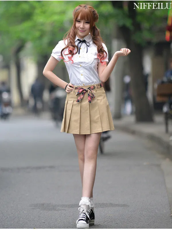 swing in campus pleated skirt