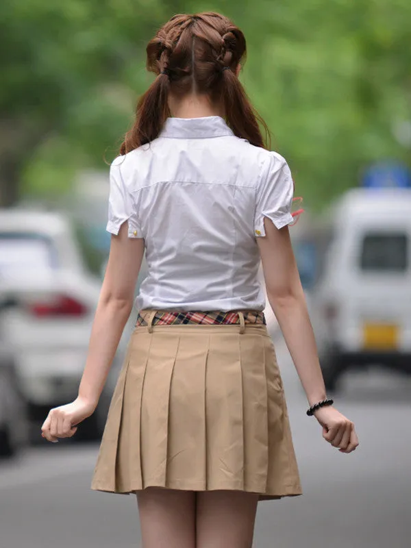 swing in campus pleated skirt