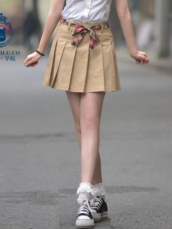 swing in campus pleated skirt