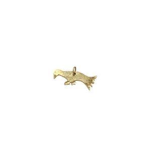 Textured Bird Pendant (14K)