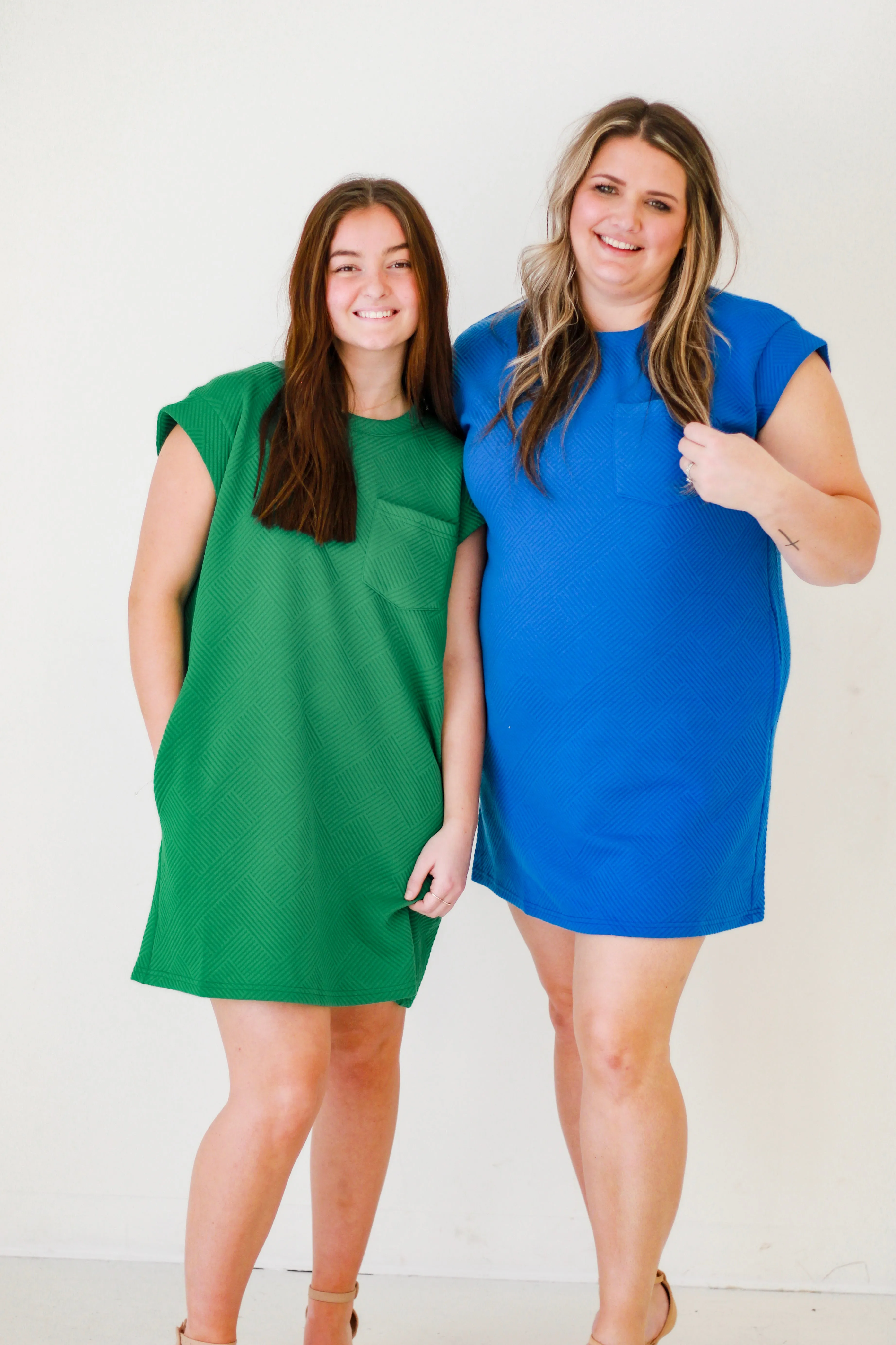 Textured in Love Green Dress