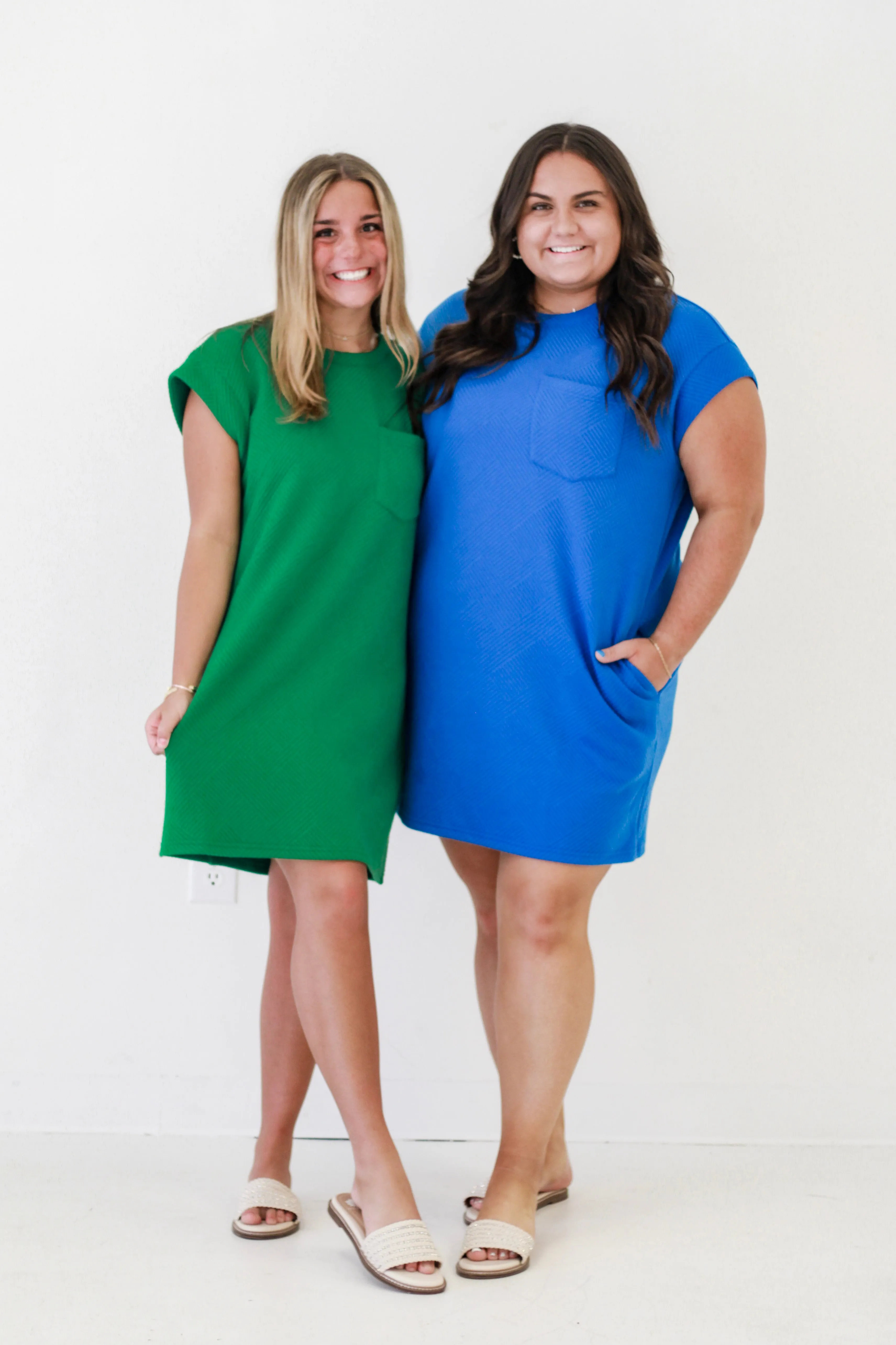 Textured in Love Green Dress