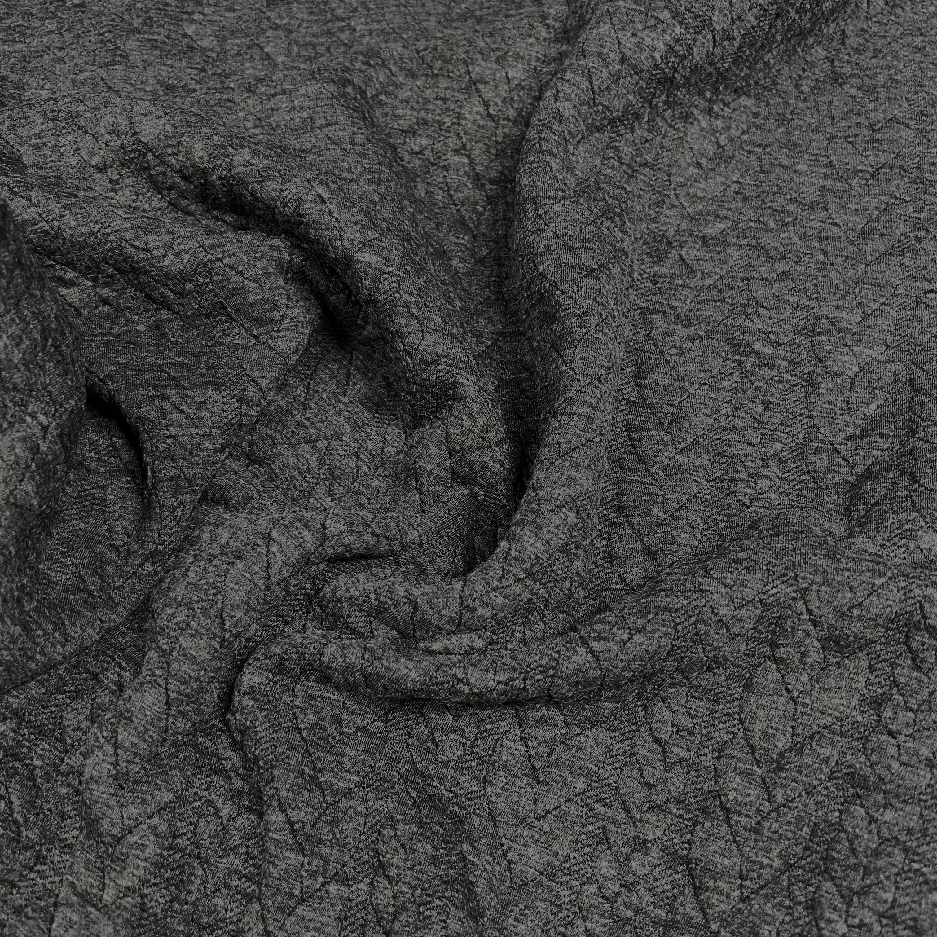 Textured Knit Jersey Sweatshirting - Charcoal